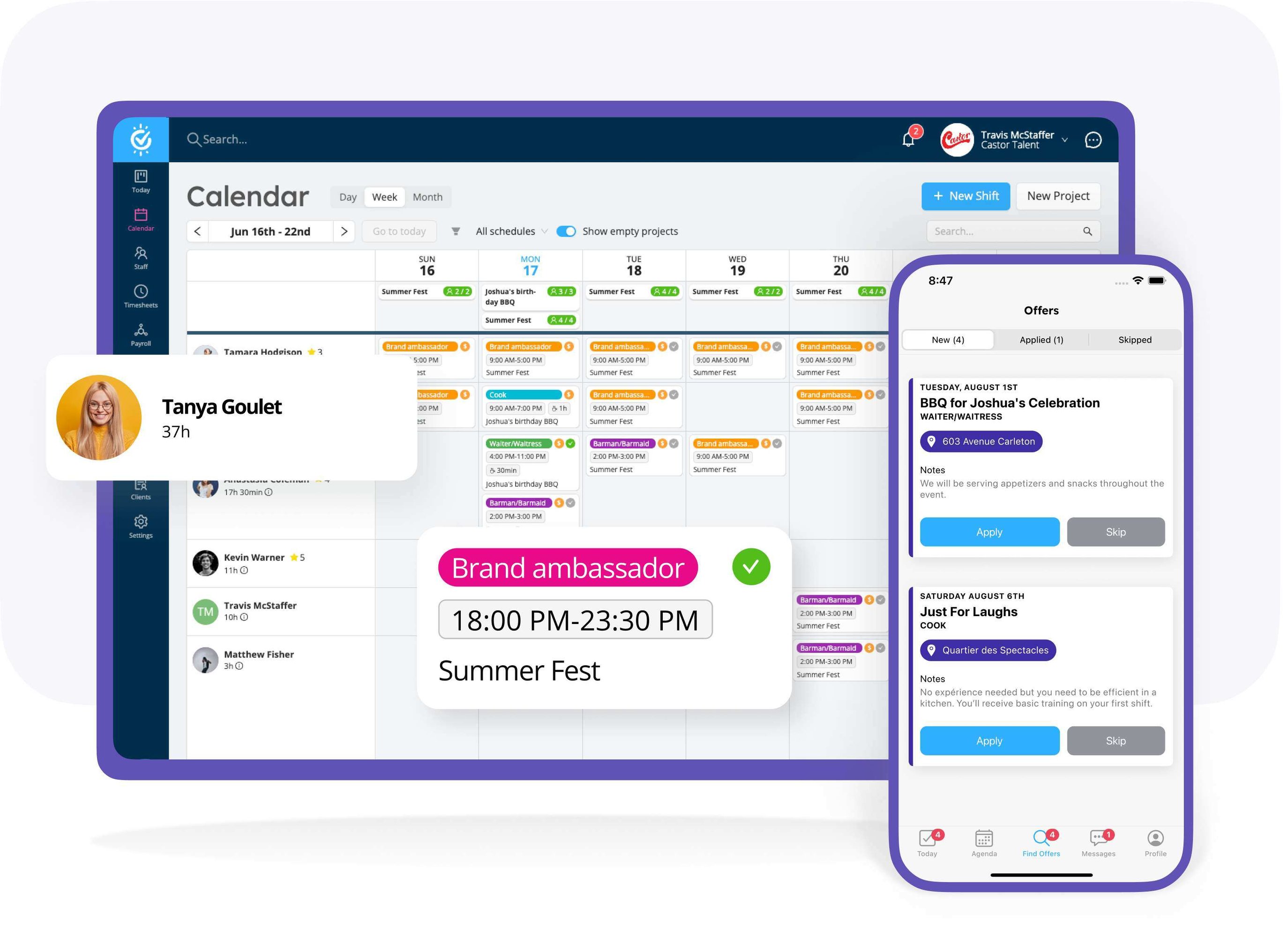 Temp Staff Management Software Workstaff Planning Scheduling App