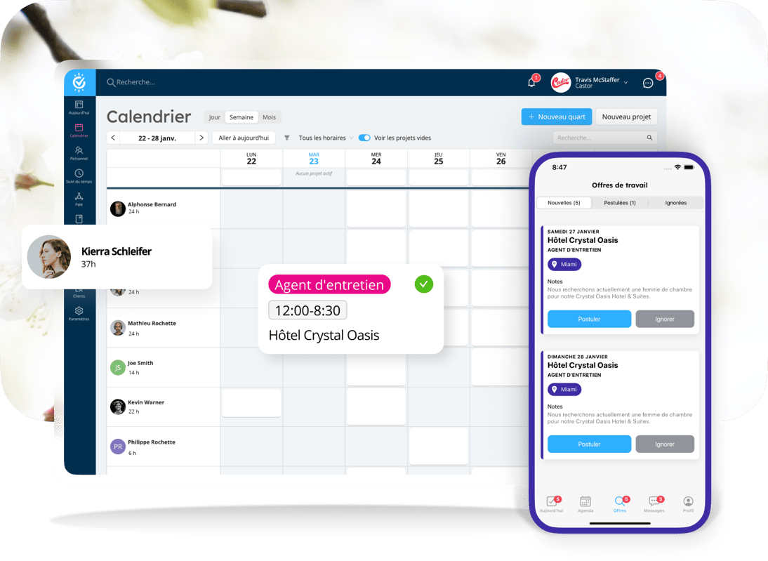 Workstaff logiciel de planification de personnel de nettoyage