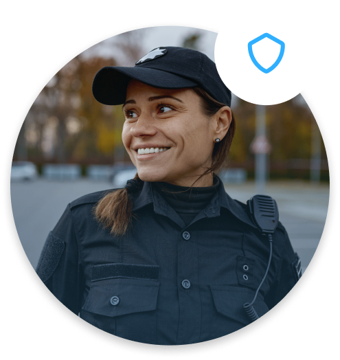 Security guard on patrol, scheduled and monitored via security staffing agency software